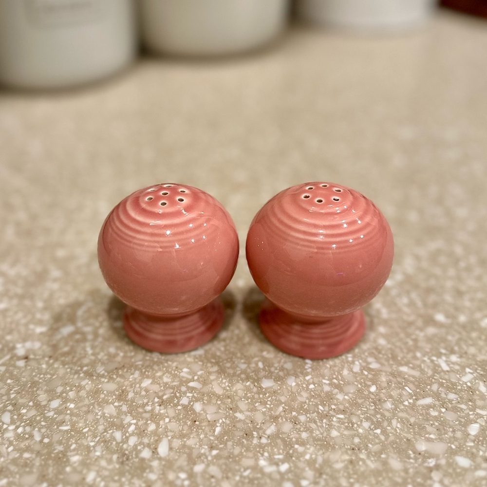 Fiestaware Rose Salt and Pepper Shakers